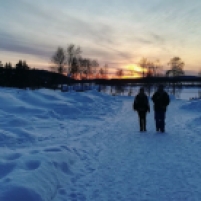 My bro and I in Vasatokka, Lapland